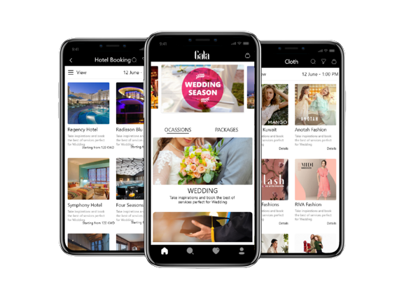 gala ecommerce wedding arrangement app