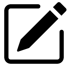 Writing pen on page icon