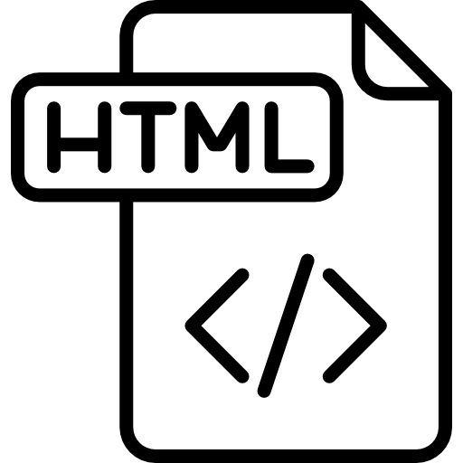 html code icon on page